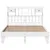 Produktbild 4 för Sängram utan madrass vit 150x200 cm massiv furu