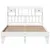 Produktbild 4 för Sängram utan madrass vit 140x200 cm massiv furu