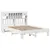 Produktbild 3 för Sängram utan madrass vit 140x190 cm massiv furu
