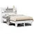 Produktbild 2 för Sängram utan madrass vit 135x190 cm massiv furu