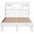 Produktbild 4 för Sängram utan madrass vit 135x190 cm massiv furu