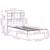 Produktbild 11 för Sängram utan madrass vit 75x190 cm massiv furu