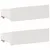 Produktbild 10 för Säng med bokhylla utan madrass vit 160x200cm massiv furu