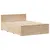 Produktbild 8 för Säng med bokhylla utan madrass 150x200cm massiv furu