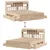 Produktbild 12 för Säng med bokhylla utan madrass 200x200cm massiv furu