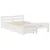 Produktbild 3 för Sängram utan madrass vit 120x200 cm massiv furu