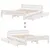 Produktbild 9 för Sängram utan madrass vit 140x190 cm massiv furu