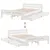Produktbild 9 för Sängram utan madrass vit 120x190 cm massiv furu