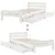 Produktbild 9 för Sängram utan madrass vit 90x190 cm massiv furu