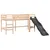 Produktbild 7 för Loftsäng med gardiner vit&svart 80x200 cm massiv furu
