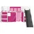Produktbild 6 för Loftsäng med rutschkana rosa 80x200 cm massiv furu