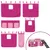 Produktbild 5 för Loftsäng med rutschkana rosa 90x200 cm massiv furu