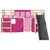 Produktbild 6 för Loftsäng med rutschkana rosa 90x200 cm massiv furu