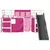 Produktbild 6 för Loftsäng med rutschkana rosa 90x190 cm massiv furu