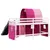 Produktbild 10 för Loftsäng med tunnel rosa 90x200 cm massiv furu