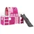 Produktbild 2 för Loftsäng med tunnel rosa 90x190 cm massiv furu