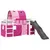 Produktbild 4 för Loftsäng med tunnel rosa 90x190 cm massiv furu