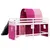 Produktbild 10 för Loftsäng med tunnel rosa 90x190 cm massiv furu