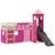 Produktbild 3 för Loftsäng med torn rosa 80x200 cm massiv furu