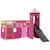 Produktbild 4 för Loftsäng med torn rosa 80x200 cm massiv furu