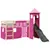 Produktbild 4 för Loftsäng med torn rosa 90x200 cm massiv furu