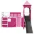 Produktbild 6 för Loftsäng med torn rosa 90x200 cm massiv furu