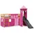 Produktbild 3 för Loftsäng med torn rosa 90x200 cm massiv furu