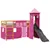 Produktbild 4 för Loftsäng med torn rosa 90x200 cm massiv furu
