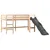 Produktbild 7 för Loftsäng med torn vit&svart 90x190cm massiv furu