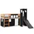 Produktbild 3 för Loftsäng med torn vit&svart 90x190cm massiv furu