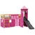 Produktbild 4 för Loftsäng med torn rosa 90x190 cm massiv furu