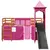 Produktbild 6 för Loftsäng med torn rosa 90x190 cm massiv furu