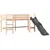 Produktbild 7 för Loftsäng med torn vit&svart 80x200cm massiv furu