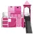 Produktbild 6 för Loftsäng med torn rosa 80x200 cm massiv furu