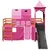 Produktbild 6 för Loftsäng med torn rosa 90x200 cm massiv furu
