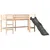 Produktbild 7 för Loftsäng med torn vit&svart 90x190cm massiv furu