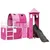Produktbild 2 för Loftsäng med torn rosa 90x190 cm massiv furu