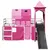 Produktbild 6 för Loftsäng med torn rosa 90x190 cm massiv furu