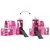 Produktbild 11 för Loftsäng med torn rosa 90x190 cm massiv furu