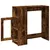 Produktbild 5 för Barbord med ställ rökfärgad ek 101x40x103,5 cm konstruerat trä