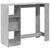 Produktbild 2 för Barbord med hylla betonggrå 124x46x103,5 cm konstruerat trä