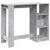 Produktbild 6 för Barbord med hylla betonggrå 124x46x103,5 cm konstruerat trä