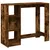 Produktbild 2 för Barbord med hylla rökig ek 124x46x103,5 cm konstruerat trä