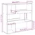 Produktbild 9 för Bokhylla/Rumsavdelare sonoma-ek 100x33x94,5 cm