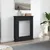 Produktbild 3 för Spiselkrans svart 75x20x87,5 cm konstruerat trä