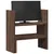 Produktbild 3 för Skrivbordshylla justerbar brun ek 40x17x41 cm konstruerat trä