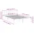 Produktbild 9 för Sängram utan madrass extra lång 140x210 cm massiv furu