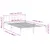 Produktbild 9 för Sängram utan madrass extra lång vit 140x210 cm massiv furu