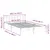 Produktbild 9 för Sängram utan madrass extra lång vit 160x210 cm massiv furu