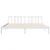 Produktbild 4 för Sängram utan madrass extra lång vit 180x210 cm massiv furu